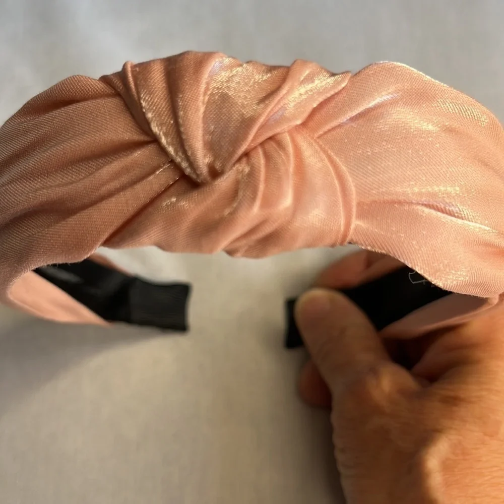 Blush Pink Satin Knot Headband NWOT Padded Fashion Hair Accessory